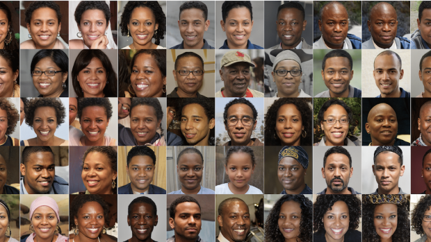 a collage of many dark skinned faces