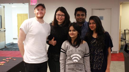 group of international student board members
