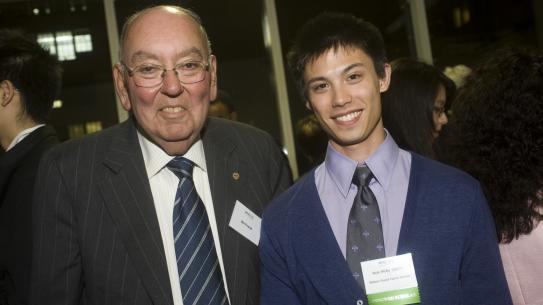 Donor and Scholar at recognition event