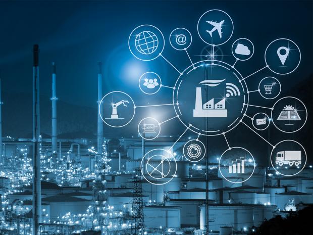 Industry skyline scene