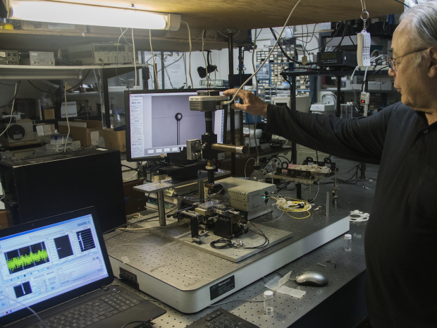 Professor Arnold in lab