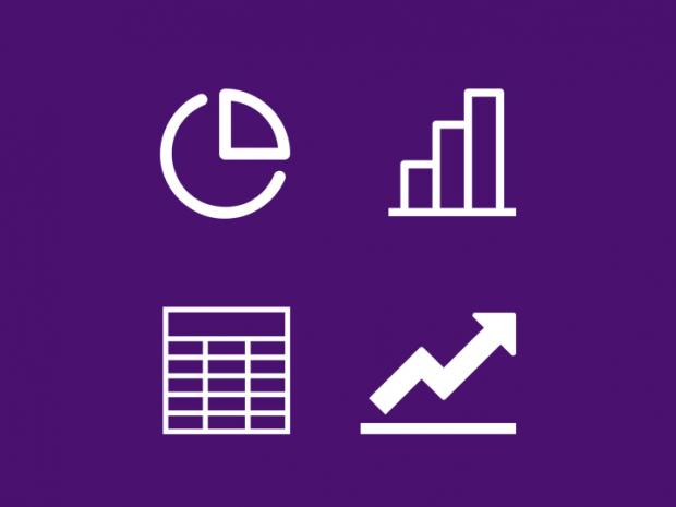 pie chart, histogram, spreadsheet and line chart icons in a two by two grid pie chart, histogram, spreadsheet and line chart icons in a two by two grid
