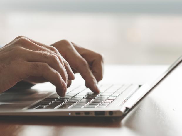 Person on a laptop