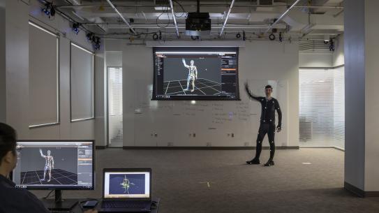 student demo in motion capture suit student demo in motion capture suit