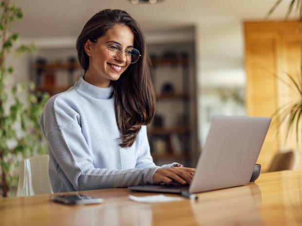 girl on laptop computer