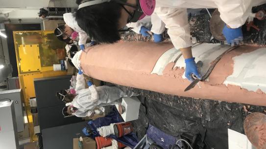 process image of canoe casting